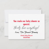 メルシ！ベビーシャワーサンキューカード サンキューカード (裏面)