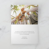 メルシ·ボークープ·グレー·フォト·ハンドレタード結婚ズ サンキューカード (内部)