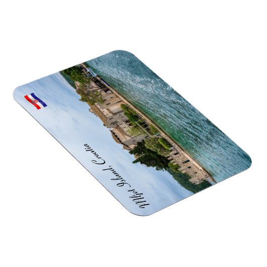 メルジェット島のベネディクト修道院 – クロアチア マグネット (右側)