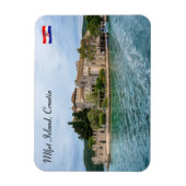 メルジェット島のベネディクト修道院 – クロアチア マグネット (縦)