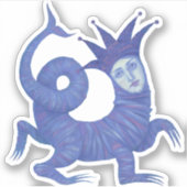 メルジーヌ, 水中の魔法の生物, ファンタジーアート シール (正面)