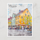 メルスバーグドイツヴィンテージ旅行水の色 ポストカード (正面)