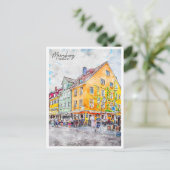 メルスバーグドイツヴィンテージ旅行水の色 ポストカード (スタンド正面)