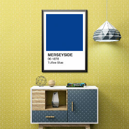 メルセイサイドトフィーブルー – 白縁ど ポスター