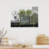 メルセデスとアガパンサス ポスター (キッチン)