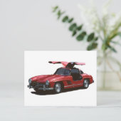 メルセデスクラシックベンツSLR300 Gullwingポスター ポストカード (スタンド正面)
