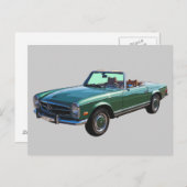 メルセデスベンツ280 SLコンバーチブル ポストカード (正面/裏面)
