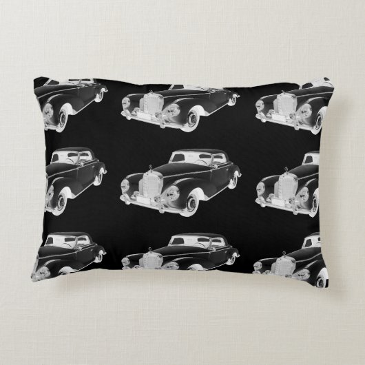 メルセデスベンツ300ラグジュアリーカーアート アクセントクッション (裏面)