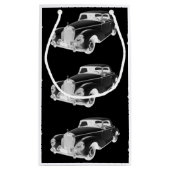 メルセデスベンツ300ラグジュアリーカーアート スモールペーパーバッグ (裏面)