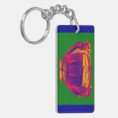 メルセデスベンツ300 SLコンバーチブルアーポップ・アートのト キーホルダー (正面左)