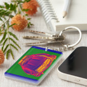 メルセデスベンツ300 SLコンバーチブルアーポップ・アートのト キーホルダー (正面右)