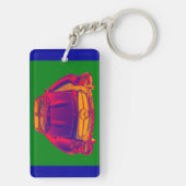 メルセデスベンツ300 SLコンバーチブルアーポップ・アートのト キーホルダー (裏面)