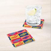 メルセデスベンツ300 SLコンバーチブルアーポップ・アートのト スクエアペーパーコースター (インサイチュ)