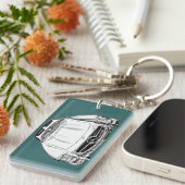 メルセデスベンツ300 SLコンバーチブルイラストレーション キーホルダー (正面右)