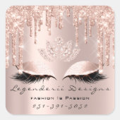 メルセデス美しいラッシュロータスありがとうビジネス スクエアシール (正面)