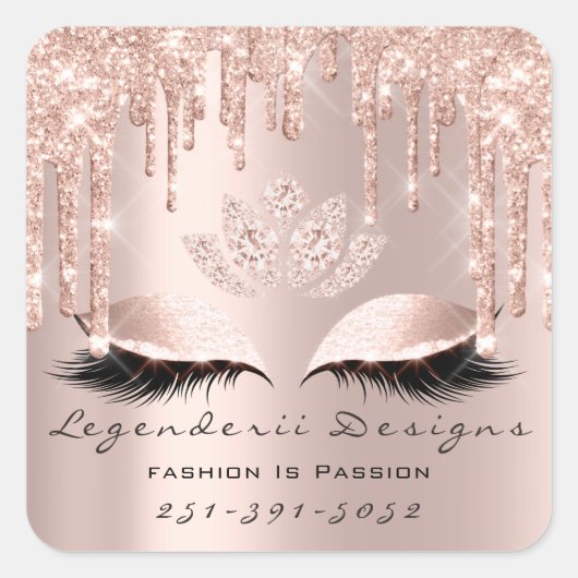 メルセデス美しいラッシュロータスありがとうビジネス スクエアシール (正面)