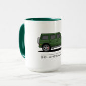 メルセデス・ベンツ 4x4 SUV 高級車 Gクラス マグカップ (正面左)