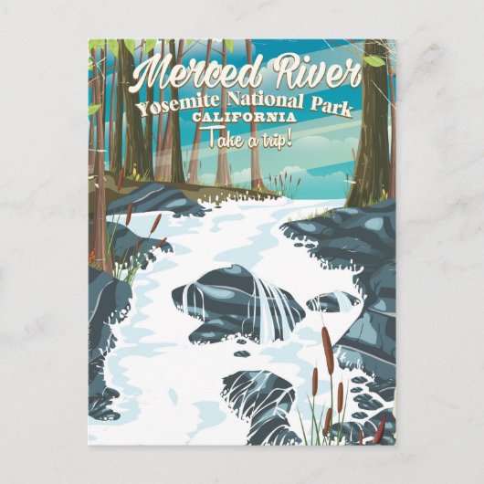 メルセドリバー・カリフォルニアの旅行ポスター ポストカード (正面)