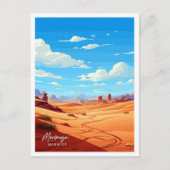 メルゾガモロッコトラベルヴィンテージイラストレーション ポストカード (正面)