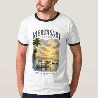 メルタサリビーチ バリ ベーシック リンガー Tシャツ
