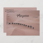 メルツガモロッコのラクダ列車 ポストカード (正面/裏面)