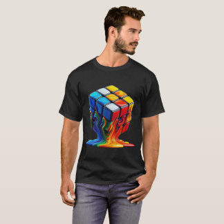メルティング ルービック キューブ ベーシック ダーク Tシャツ