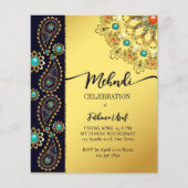 メルディブルー金ゴールドジュエリーペイズリー予算 (正面)