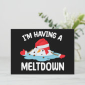 メルトダウンのクリスマス雪だるま雪を持っている 招待状 (スタンド正面)