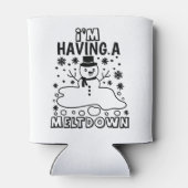 メルトダウンを持つ |クリスマスおもしろい雪だるまユーモア 缶クーラー (裏面)