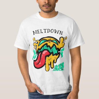 メルトダウン ドリッピング フェイス グラフィックTシャツ ヴィンテージ Tシャツ