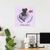 メルドッグ、マーメイドドドッグ、プリンセス、子供部屋ルーム ポスター (ホームオフィス)