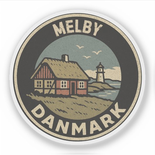 メルビー デンマーク Danmark シール (正面)