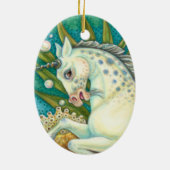 メルホース&ホワイトタコ、ファンタジーユニコーン馬 セラミックオーナメント (裏面)