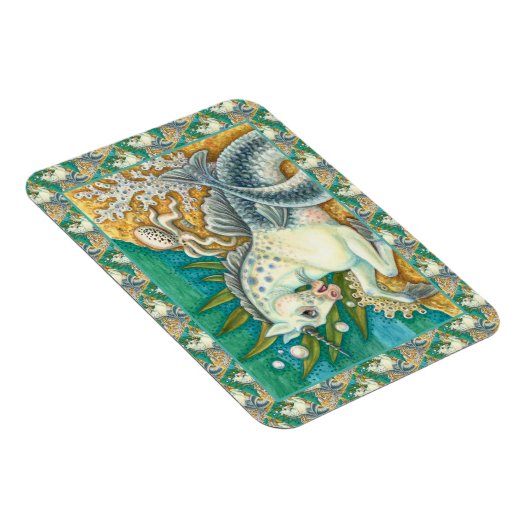 メルホース&ホワイトタコ、ファンタジーユニコーン馬 マグネット (右側)