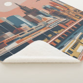 メルボルンのビンテージポスター シェルパブランケット (3/4)