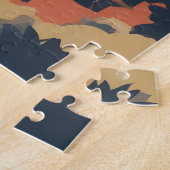 メルボルンのビンテージポスター ジグソーパズル (側面)