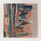 メルボルンのビンテージポスター ジグソーパズル (横)