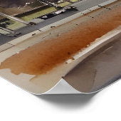 メルボルンの水彩画 ポスター (角)