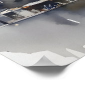 メルボルンの水彩画 ポスター (角)