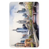 メルボルンの水彩画 マグネット (縦)