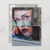 メルボルンの落書きの都市芸術の郵便はがきのHosierの車線 ポストカード (正面/裏面)