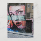 メルボルンの落書きの都市芸術の郵便はがきのHosierの車線 ポストカード (正面)