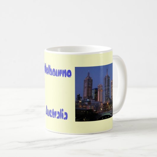 メルボルンオーストラリアのクールな写真撮影のマグのデザイン コーヒーマグカップ (正面右)