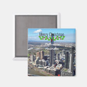 メルボルンオーストラリアの休日の挨拶 マグネット (正面/裏面)