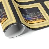 メルボルンオーストラリアシティライトオーバークイーンズブリッジ ラッピングペーパー (ロールコーナー)