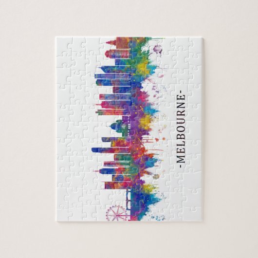 メルボルンオーストラリアスカイライン ジグソーパズル (縦)