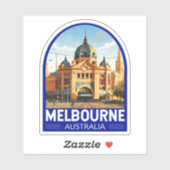 メルボルンオーストラリアトラベルアートヴィンテージ シール (シート)