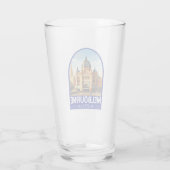 メルボルンオーストラリアトラベルアートヴィンテージ タンブラーグラス (裏面)