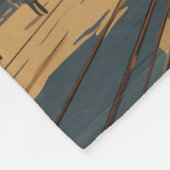 メルボルンオーストラリアトラベルアートヴィンテージ フリースブランケット (角)