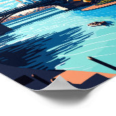 メルボルンオーストラリアトラベルアートヴィンテージ ポスター (角)